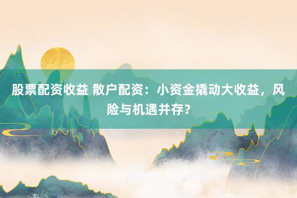 股票配资收益 散户配资：小资金撬动大收益，风险与机遇并存？