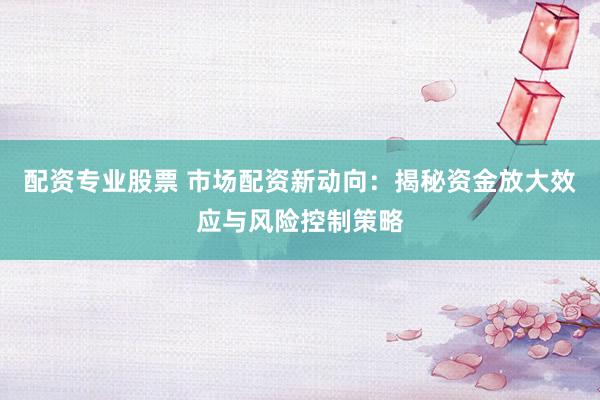 配资专业股票 市场配资新动向：揭秘资金放大效应与风险控制策略