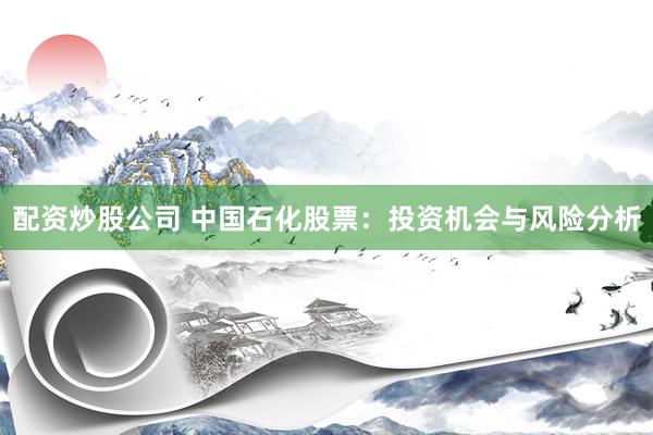 配资炒股公司 中国石化股票：投资机会与风险分析