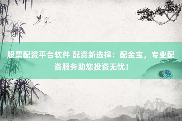 股票配资平台软件 配资新选择：配金宝，专业配资服务助您投资无忧！