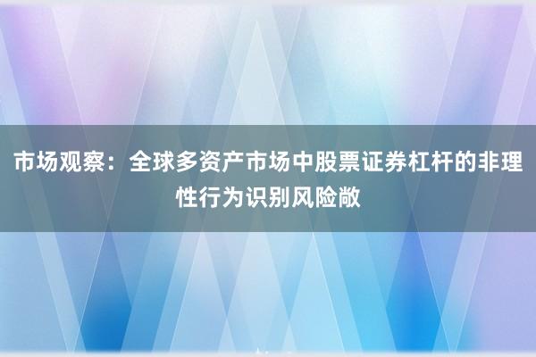 市场观察:全球多资产市场中股票证券杠杆的非理性行为识别风险敞