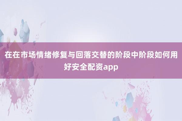 在在市场情绪修复与回落交替的阶段中阶段如何用好安全配资app
